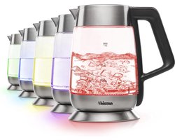 Glazen waterkoker- multi color- met LED verlichting- 1.7 liter- water koker- 2200 watt- glas