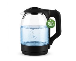 Glazen Waterkoker - Waterkoker Glas - 1,7 Liter - 1500W - RVS - 360° Draaibare Basis - Droogkookbeveiliging