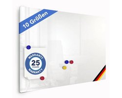 Glazen Whiteboard - Veiligheidsglas Bord - Presentaties en Notities - Zonder Lijst Design - 120x180 cm - Zuiver Wit
