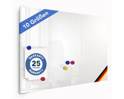 Glazen Whiteboard - Veiligheidsglas Bord - Presentaties en Notities - Zonder Lijst Design - 120x180 cm - Zuiver Wit