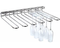 Glazenrek MIXTE wandmontage - chroom