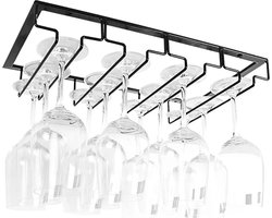 Glazenrek van roestvrij staal, wijnrek, vierlaags glazenrek, Geschikt voor 12 glazen, Geschikt voor bars, keukens en cafés.