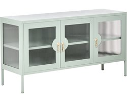 GLEORA - Dressoir met 3 deuren - Mintgroen - Staal