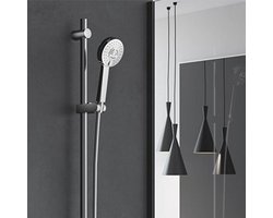 Glijstangset Cringo Hotbath Mate Compleet Handdouche 2-standen Met Doucheslang 150 cm Chroom
