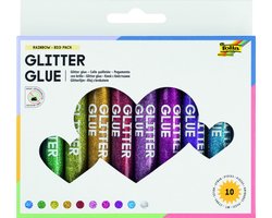Glitterlijm Folia 9.5ml 10 kleuren