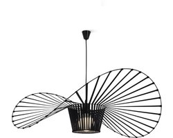 Glitzerlife - Hanglampen - Modern design - E27 pendellamp - verstelbare hoogte - ijzer & textiel - Ø140cm - zwart - hanglampen eetkamer woonkamer