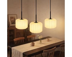 Glitzerlife - Hanglampen - Origami design - hanglamp eetkamer - verstelbare hoogte - papier en metaal - 3xG9 - 50cm - wit - hanglampen eetkamer woonkamer