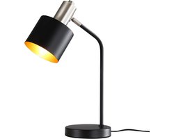 Glitzerlife - Tafellamp - Draaibare - Flexibele aanpassing - Metaal - Vintage-stijl - Ø12cm - Zwart