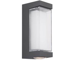 Globo Design wandlamp Plixon antraciet rechthoek - 34316