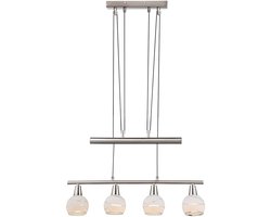Globo - hanglamp - Elliott - nikkel - metaal - grote eettafellamp - E14_LED - 54341-4Z