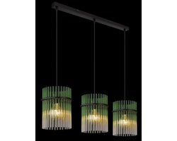 Globo - hanglamp - GORLEY - groen - glas - grote eettafellamp - E27 - 15698-3HG