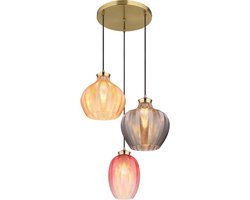 Globo - hanglamp - JESSICA - multicolor - glas - Ø 45cm - E27 - 15898-3HR