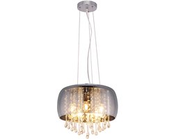 Globo hanglamp Kalla - chroom - metaal - 35 cm - E14 fitting - 15809H