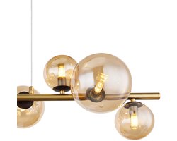 Globo - hanglamp - RIHA - goud - glas - grote eettafellamp - G9 - 56135-9H