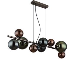 Globo - hanglamp - RIHA - multicolor - glas - grote eettafellamp - G9 - 56142-9H