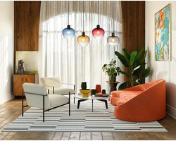 Globo - hanglamp - TOY - multicolor - glas - grote eettafellamp - E27 - 30140417
