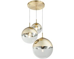 Globo - hanglamp - Varus - goud - glas - Ø 51cm - E27 - 15855-3