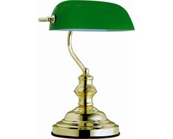 Globo - tafellamp - Antique - messing - metaal - bureaulamp - E27 - 2491