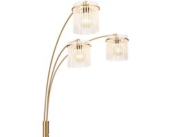 Globo - tafellamp - GORLEY - goud - glas - booglamp - E27 - 15698-3SM