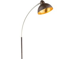 Globo - vloerlamp - Anita - bruin - metaal - booglamp - E27 - 24703SR