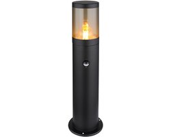 Globo vloerlamp Xeloo - zwart - metaal - 14 cm - E27 fitting - 32015BSS