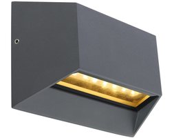 Globo Wandlamp Honna rechthoek antraciet - 34175
