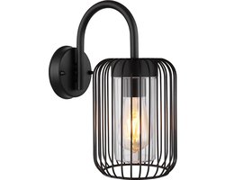 Globo wandlamp Nina - zwart - metaal - 31985