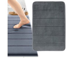 GLODI GOODS® Absorberende Badmat Antislip 40x60 cm - douchemat – memory foam antislipmat – ANTRACIET