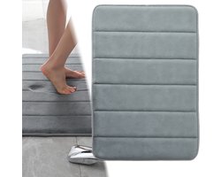 GLODI GOODS® Absorberende Badmat Antislip 40x60 cm - douchemat – memory foam antislipmat – LICHTGRIJS