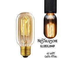Gloeilamp grote fitting - T 45 Kooldraadlamp - Vintage - E27 Fitting 40 Watt - Retro - Decoratielamp