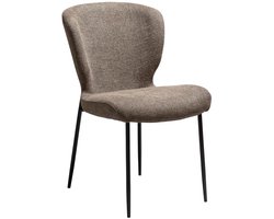 Glory Dan-Form eetkamerstoel bouclé bruin.