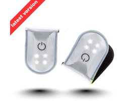 GlowForce® - Led Magnetic Clip Set - Wit Licht - Hardloop Verlichting - Led Lampjes - Led Clip Magnetic Light - Hardlopen - Jogging - Hond uitlaten - Schooltas Lampjes - Hardloop lampje - Veiligheid - Hond - Led clip set