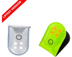 GlowForce® - Led Magnetic Clip Set - Wit Rood Licht - Hardloop Verlichting - Led Lampjes - Led Clip Magnetic Light - Hardlopen - Jogging - Hond uitlaten - Schooltas Lampjes - Hardloop lampje - Veiligheid - Hond - Led clip set