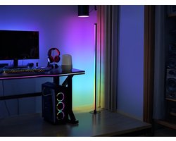 Glowinh - Vloerlamp - Vloerlampen - Floorlamp RGB - LED Vloerlamp - Staande Vloerlamp - Slimme Vloerlamp - Vloerlamp RGB - Hoeklamp - Sfeerverlichting - Smart Lamp - Gaming Lamp 135CM - Wifi - App - Dimbaar - Tuya/Smartlife