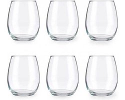 Glozini Drinkglazen/waterglazen Tumblers - luxe glas - Set van 6