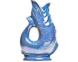 Gluckigluck waterkaraf met 'gluck-gluck'-geluid 1,2 l XL glanzend zeeblauw