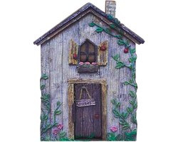 Gnome House Fairy Garden Door Accessories - Miniature Wooden Door Ornaments - 3D Art Sculpture Decoration voor Mystical Garden Ornament en DIY Indoor Decoratie