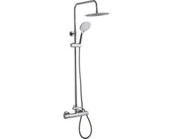 GO by Van Marcke Cocoon douchesysteem rond regendouche handdouche thermostatische kraan chroom