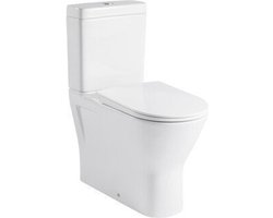 GO by Van Marcke XComfort PACK staand toilet verhoogd 45 cm zonder spoelrand muuraansluiting H/PK 18 cm met dunne zitting softclose wit