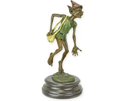 Goblin Beeld "Zaden" - Bronzen Beeld - Brons Decoratie Sculptuur - Verzamel Beeldjes - Woondecoratie - Kobold - 14x13x28