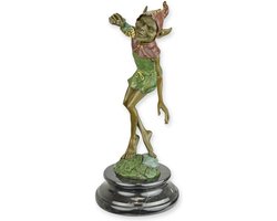 Goblin "Druiven" - Bronzen Beeld - Brons Kobold Beeldje - Woondecoratie Beelden - Woning, Kantoor Decoratie - Sculptuur - 15x13x28