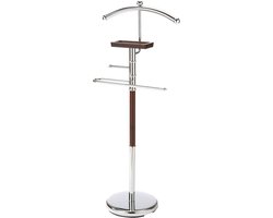 Godiva dressboy 110 cm hoog - verchroomd kledingrek met legplank - stijlvol en ruimtebesparend voor slaapkamer en badkamer