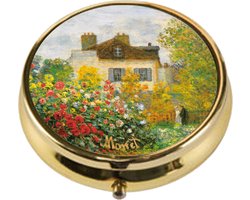 Goebel - Claude Monet | Pillendoosje Het kunstenaarshuis | Metaal - 5cm - 3 vakjes