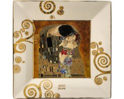 Goebel® - Gustav Klimt | Decoratieve Schaal "De Kus" | Porselein, 12cm, met echt goud