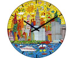 Goebel - James Rizzi | Wandklok My New York City Sunset | Porselein - 31cm