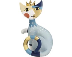 Goebel Kat Figuur - Porseleinen Beeldje Verzamelbeeld - Decoratie Huis - Met Kristallen en Kroon