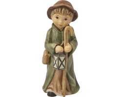 Goebel - Kerst | Decoratief beeld / figuur kerststal Herder | Aardewerk - 11cm