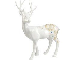 Goebel - Kerst | Decoratief beeld / figuur Mandala hert staand | Porselein - 27cm - met echt goud
