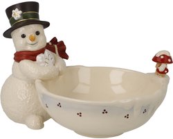 Goebel - Kerst | Schaal Sneeuwpop - Besneeuwde winter | Aardewerk - 17cm