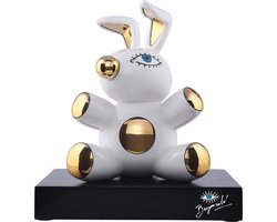 Goebel - Mauro Bergonzolis | Decoratief beeld Magic Bunny | Porselein - 29cm - met echt goud - Limited Edition